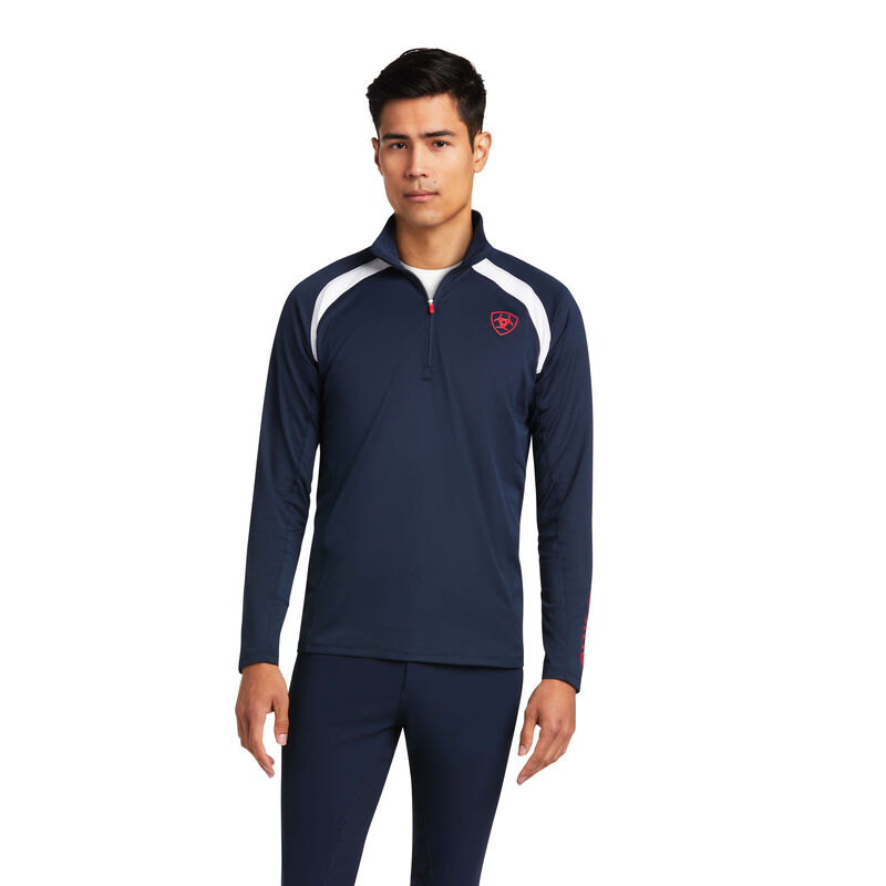 Ariat Hemden Herren - Sunstopper Team 1/4 Zip Navy ( RJSDI-3218 )